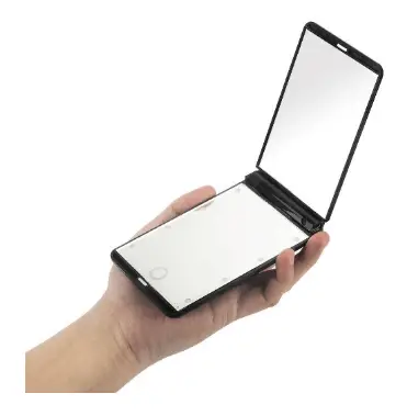 best lighted makeup mirror ultra-thin led lighted compact travel makeup mirror