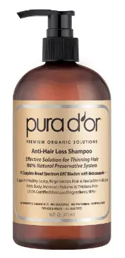 best shampoos for hair loss Pura D'or Anti-Hair Loss Premium Organic Argan Oil Shampoo